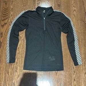 Helly Hansen Black Top with White Striped Sleeves